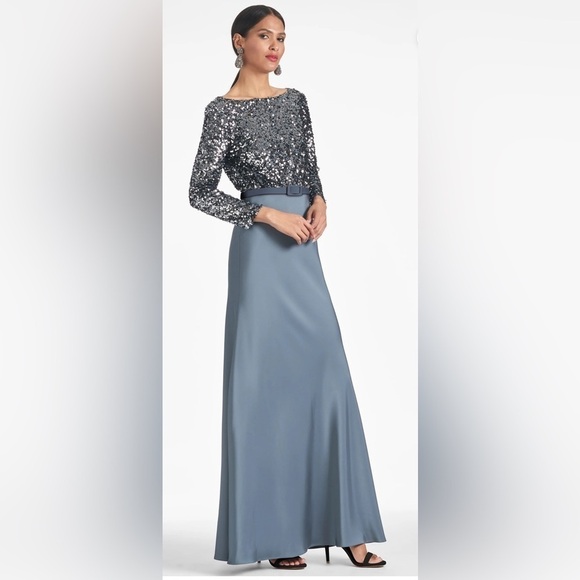 Sachin & Babi Colette Gown - Gunmetal new with tags. Size 6 NWT - Picture 4 of 15